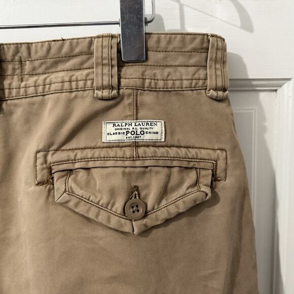 Polo Ralph Lauren Classic Fit Cargo Shorts 9 In Tan Men's Size 34 - Picture 4 of 8
